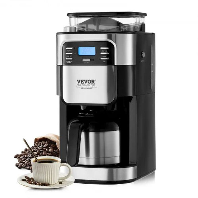 VEVOR 8-Cup Coffee Maker Drip Coffee Machine with 24-Hour Timer for Auto Brew