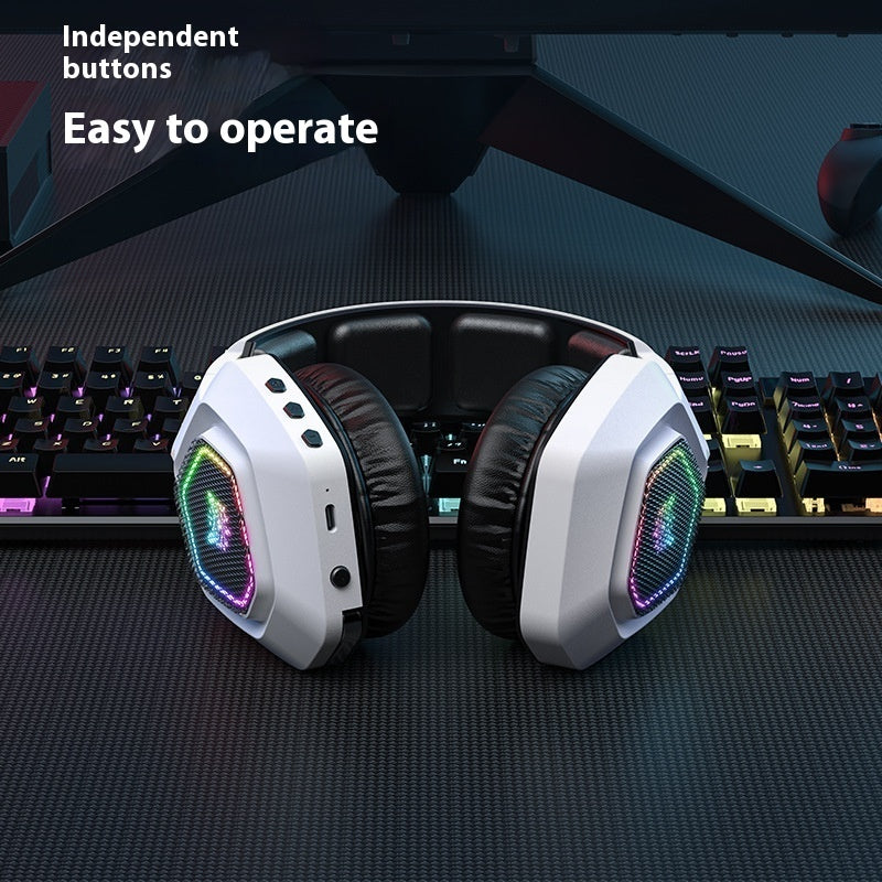 Wireless Gaming Headset Wearing Bluetooth 24g Headset RGB Luminous Headphones