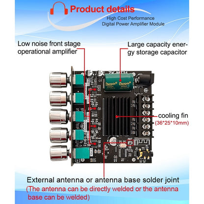 2.1-Channel Bluetooth Digital Power Amplifier Module