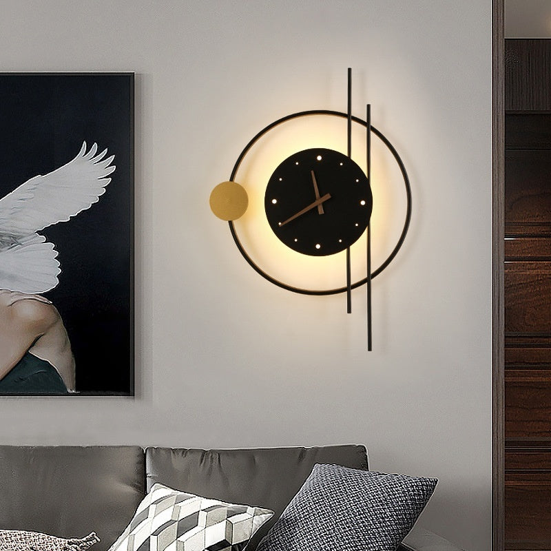 Clock Wall Lamp Simple Real Clock