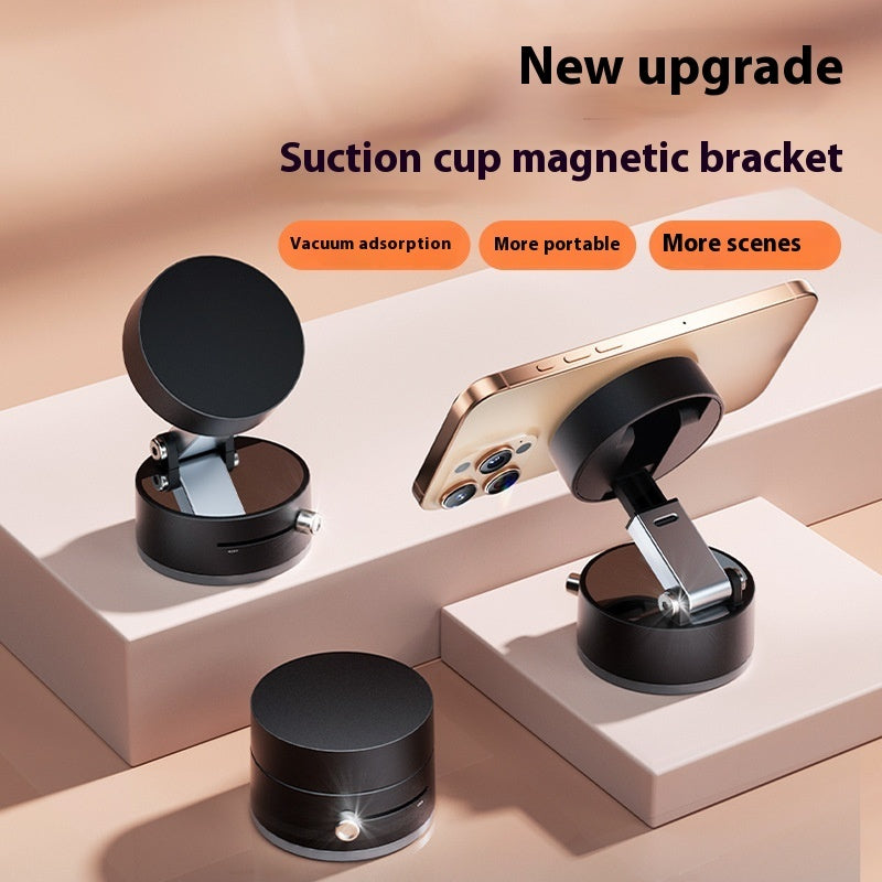 Foldable Magnetic Vacuum Car Phone Holder Foldable Suction Cup With Suction Cup Hands-Free Navigation For Smart Phone