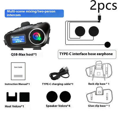 Auriculares Bluetooth con intercomunicador y tarjeta TF FM