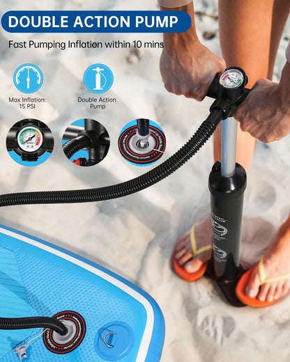 Inflatable Paddle Board Stand up Paddle Board 6 in Thick with Sup Accessories & Carry Bag & Fast Pumping for Adults & Youth