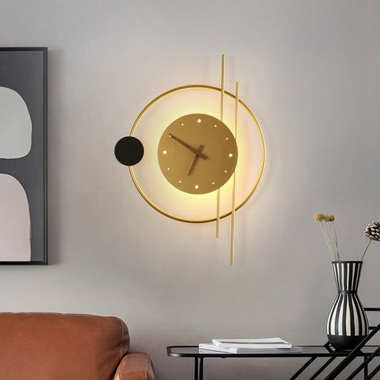 Clock Wall Lamp Simple Real Clock