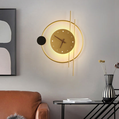 Clock Wall Lamp Simple Real Clock