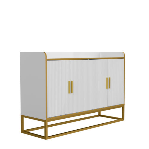 Cabinet White Gloss With Metal Legs