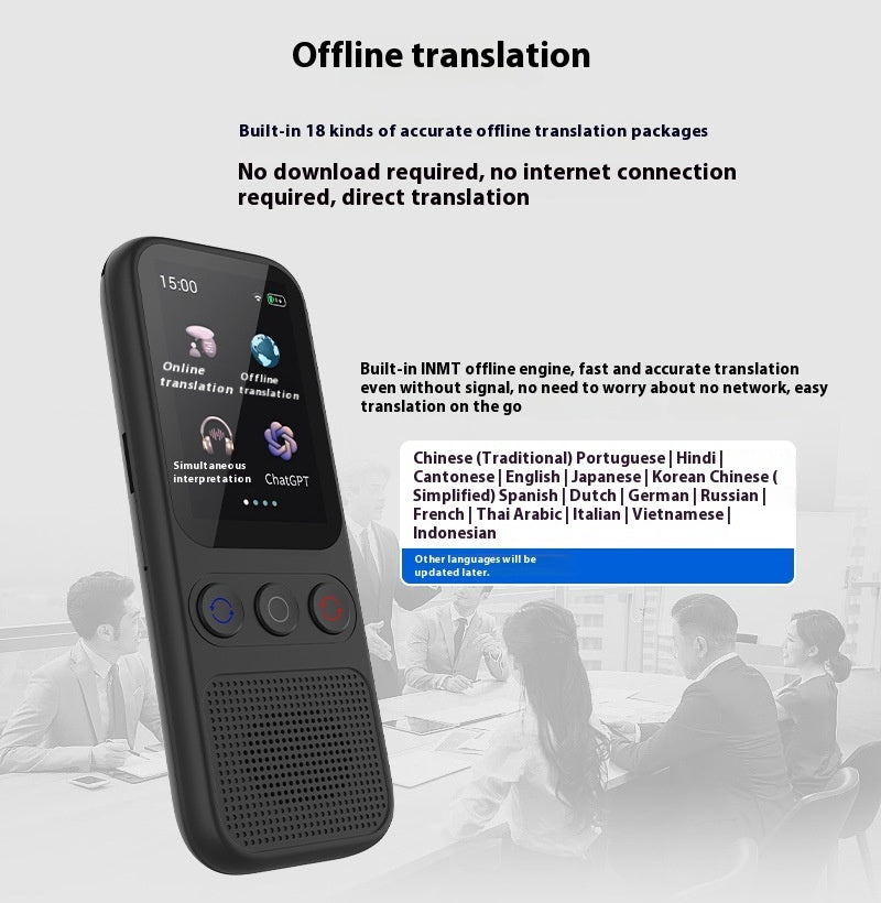 Translator Multi-language Travel Abroad Conference Accurate Offline Simultaneous Interpretation