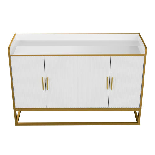 Cabinet White Gloss With Metal Legs