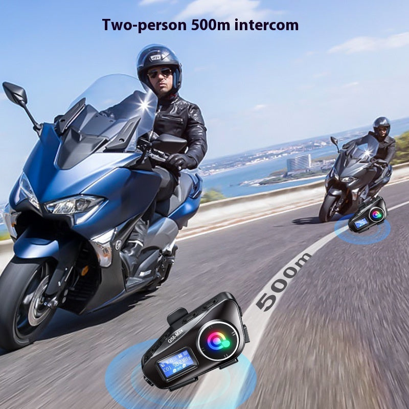 Mixing Intercom Helmet Bluetooth-compatible Headset With FM TF Card