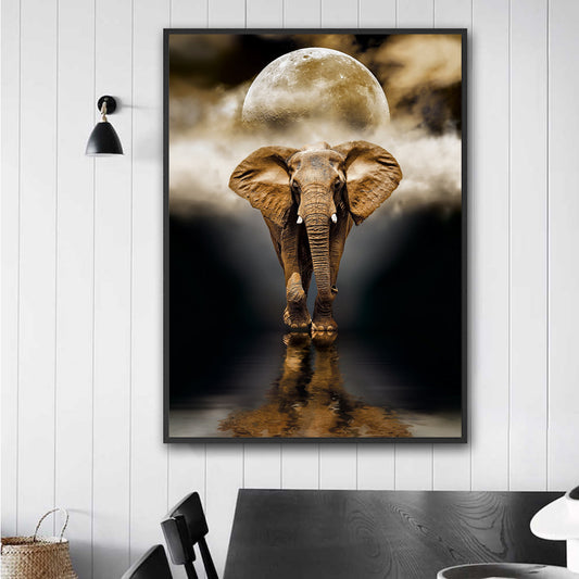 Pintura en lienzo de elefante para decoración creativa del hogar