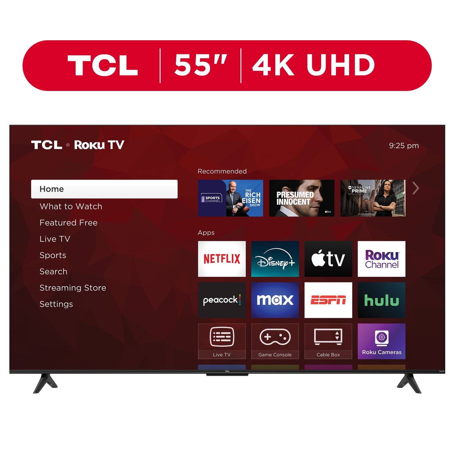 55” Class S4 (55S451) 4K UHD HDR Smart TV with Roku TV