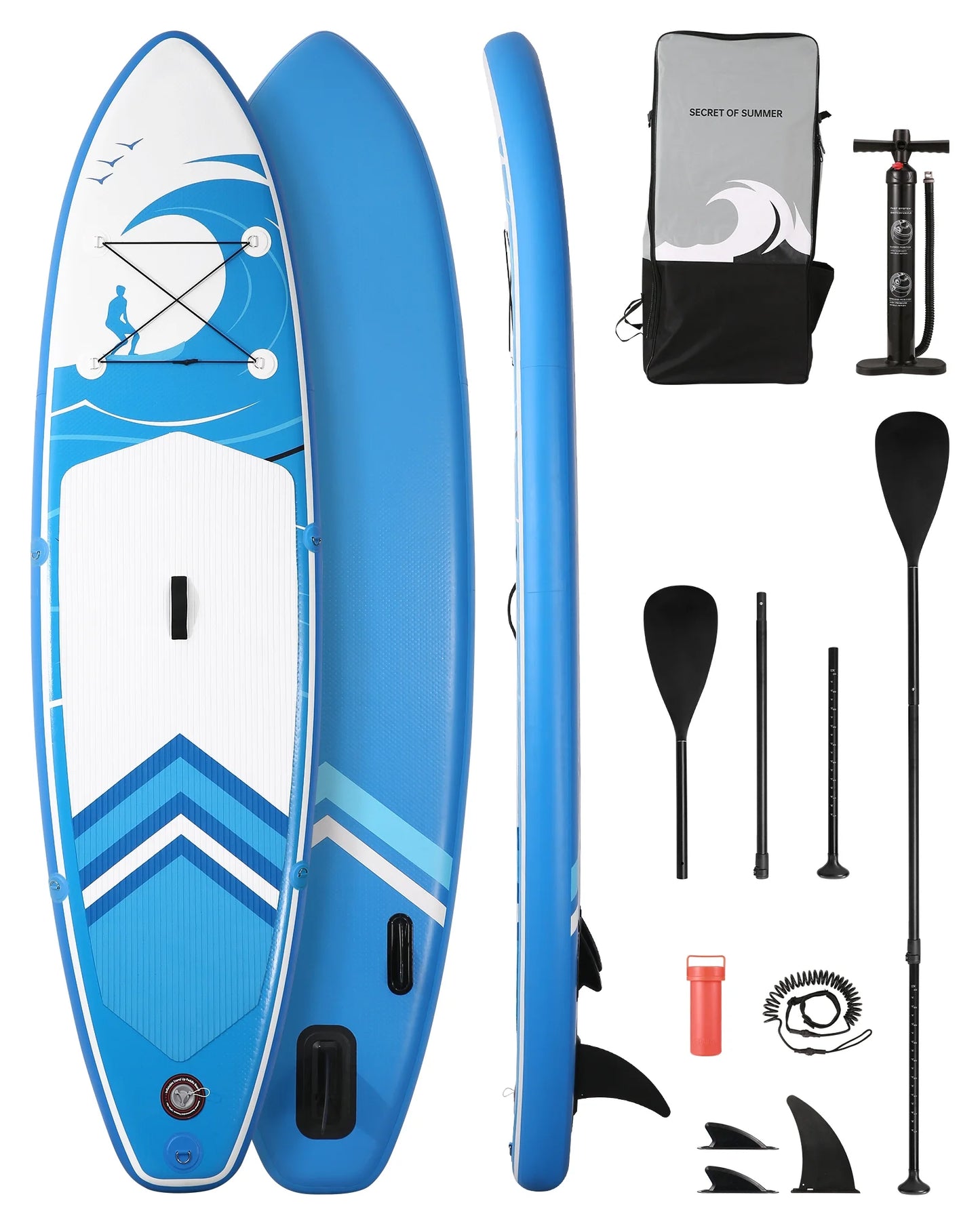 Inflatable Paddle Board Stand up Paddle Board 6 in Thick with Sup Accessories & Carry Bag & Fast Pumping for Adults & Youth