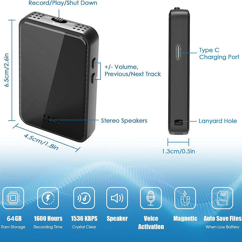 Voice Recorder, Extra-long Standby